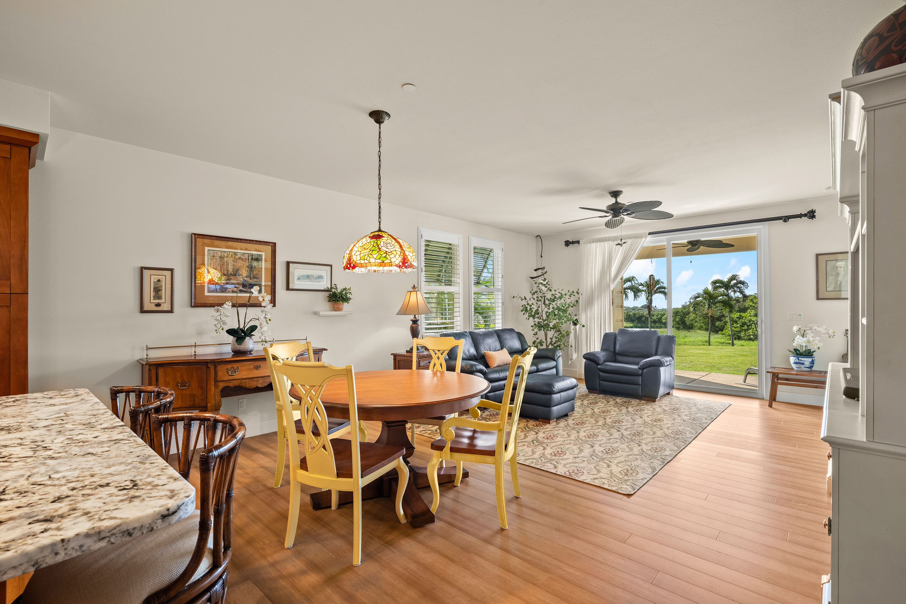 Chef's kitchen with Bosch appliances and granite countertops