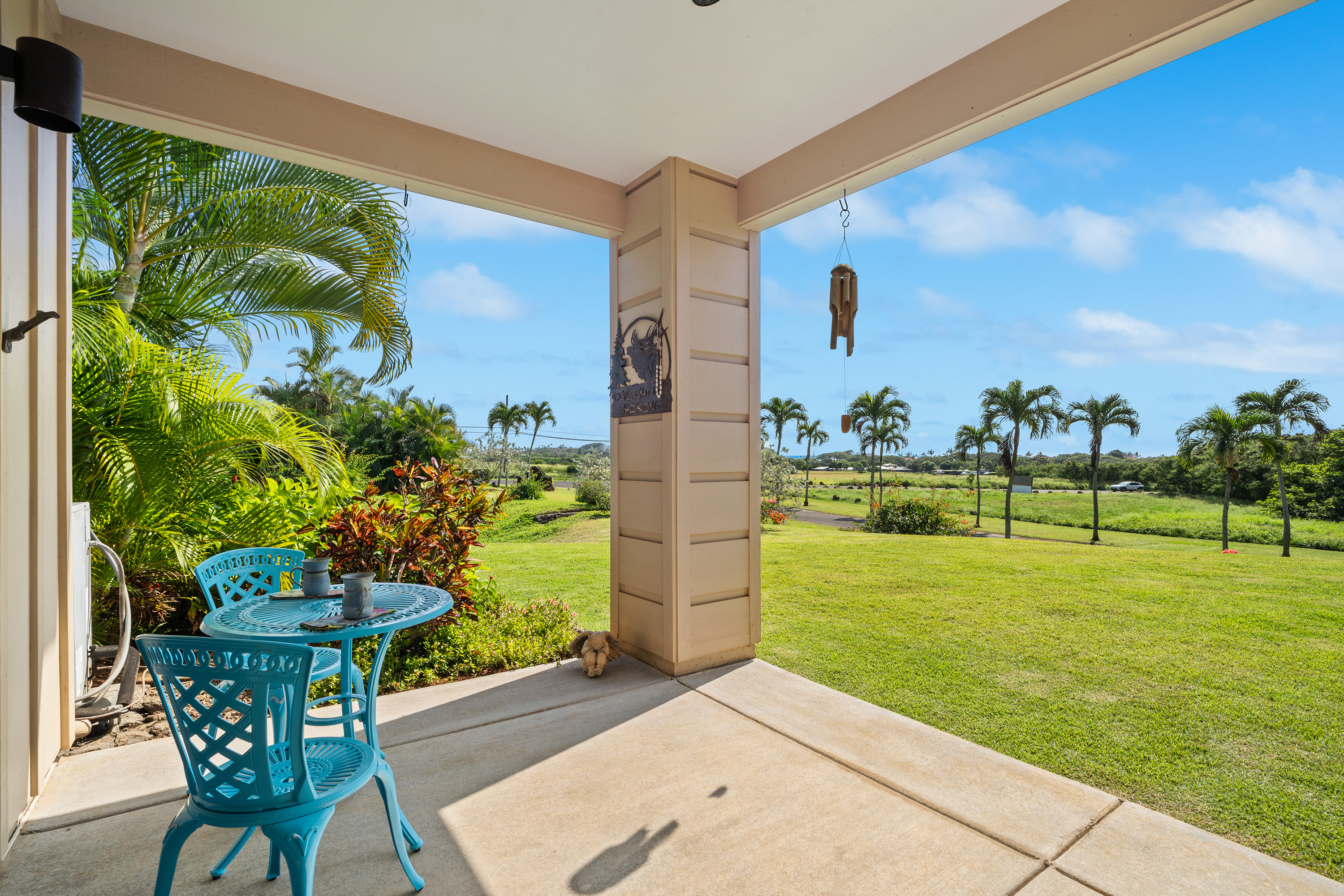 Back lanai with sunset views