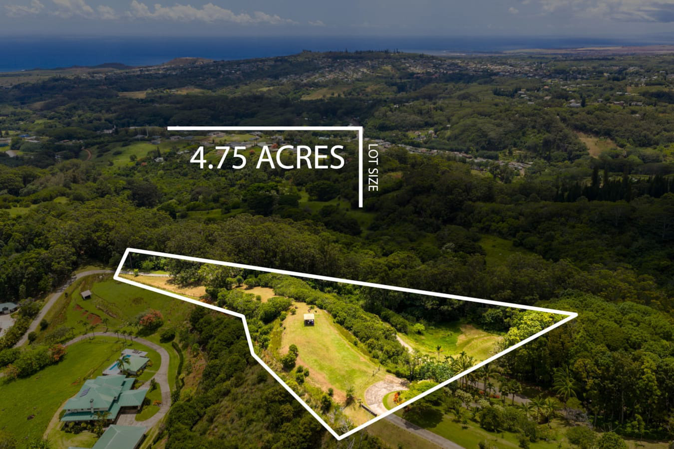 4.75-acre homesite with 3 buildable areas — Lawai Homesteads